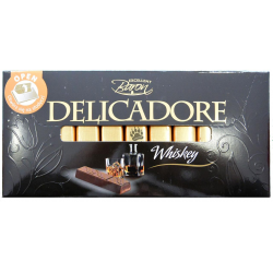 Шоколад молочный со вкусом виски Delicadore Whiskey, 200 г, Польша
