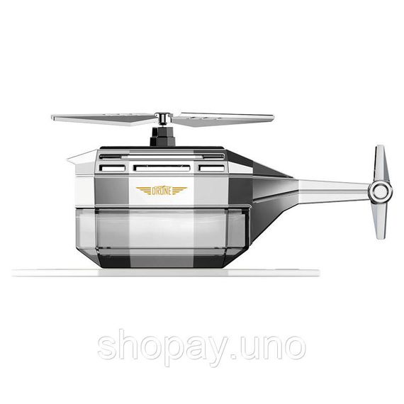 Автомобильный ароматизатор Вертолёт на солнечной батарее Drone Car Fragrance с вращением 360° | Зображення 1