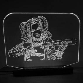 Акриловый светильник-ночник Харли Квинн (Harley Quinn) белый tty-n000115