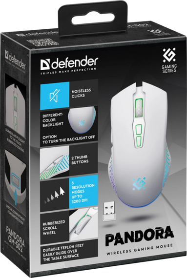 Миша Defender Pandora GM-502 White (52502) | Зображення 9