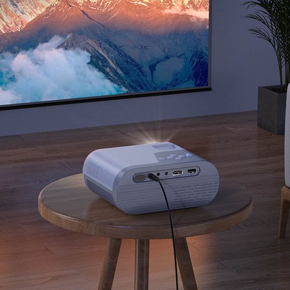 Проектор Hoco DT2 Smart 720p Android version Gray / White | Зображення 4