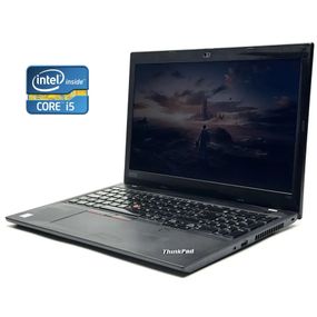 Ультрабук Б-клас Lenovo ThinkPad L590 / 15.6" (1920x1080) IPS / Intel Core i5-8265U (4 (8) ядра по 1.6 - 3.9 GHz) / 8 GB DDR4 / 256 GB SSD / Intel UHD Graphics 620 / WebCam / Win 10 Pro б/в