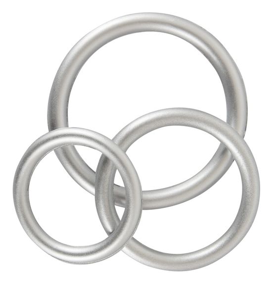 Набір ерекційних кілець - Metallic Silicone Cock Ring Set | Зображення 8