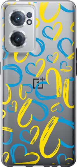 Чехол на OnePlus Nord CE 2 Сердца UA "5292u-2589-17620"