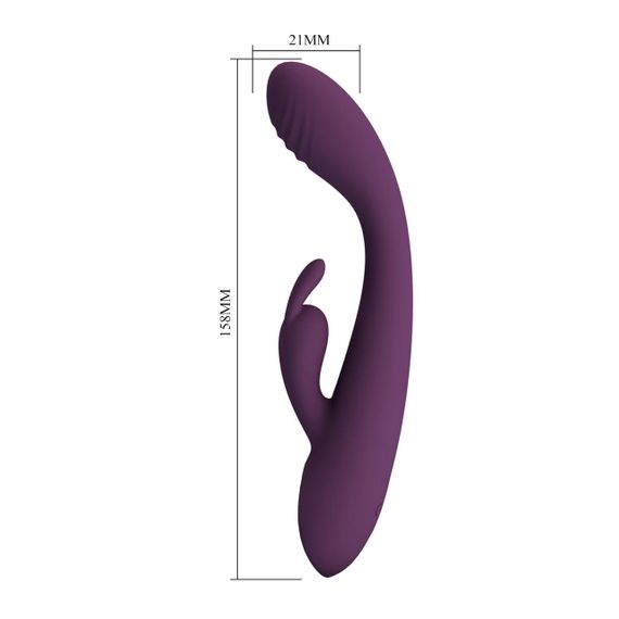 Вібратор - Pretty Love Emma Powerful Silicone Rabbit Vibrator Sex Aura | Зображення 8