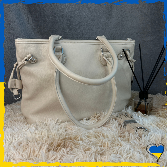 Сумка жіноча з ніжної екошкіри. Сумочка жіноча екошкіра. Сумка бежева жіноча