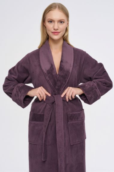 Женский халат Nusa 3873 фиолетовый 3XL | Зображення 6