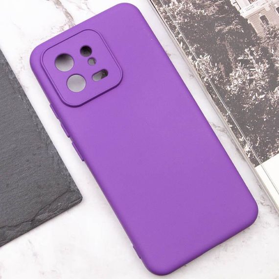 Чохол TPU GETMAN Liquid Silk Full Camera для Xiaomi 13 Фіолетовий / Purple | Зображення 5