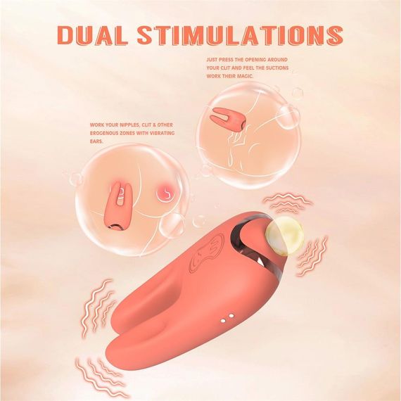 Стимулятор для клітора Chisa Kissen Bloom з вібрацією та всмоктуванням, помаранчевий sexstyle | Зображення 6