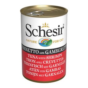 Корм Schesir Tuna with Shrimps Can вологий з тунцем та креветками 140 гр