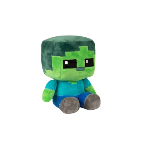 Дитяча іграшка з гри Minecraft Зомбі, що сидить, 22 см, зелений Зомбі Дитинча Майнкрафт | Зображення 1