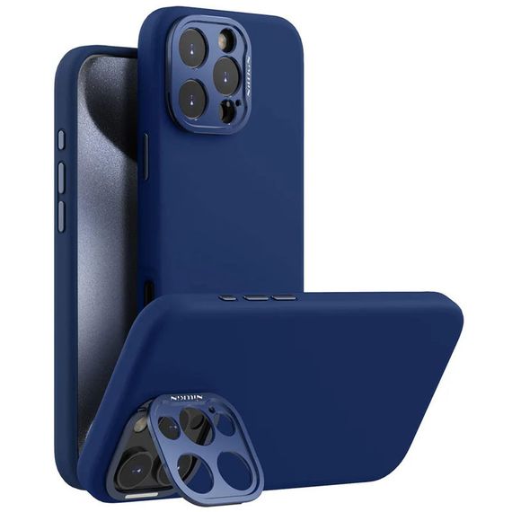 Чохол Silicone Nillkin LensWing Prop Magnetic для Apple iPhone 16 Pro (6.3") Синій / Blue