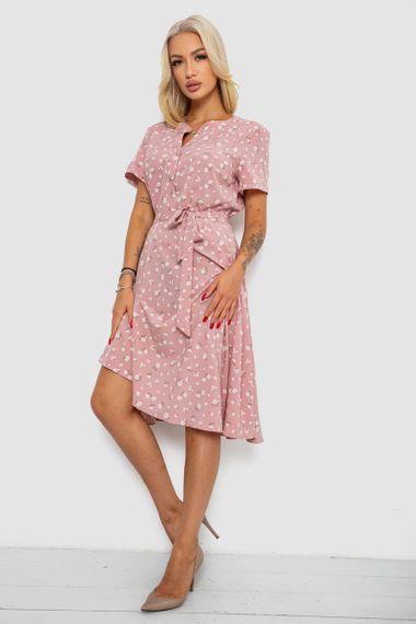 Платье софт с принтом, цвет розовый, 230R1111 | Зображення 2