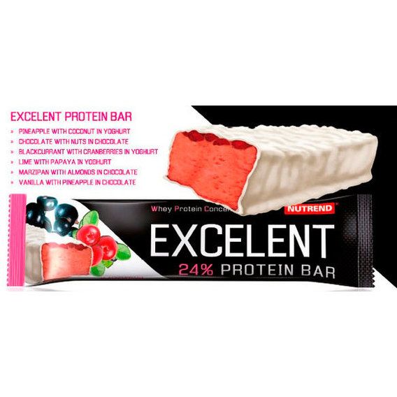 Протеїновий батончик Nutrend Excelent Protein bar 85 g Black Currant and Cranberries in Yogurt Glaze