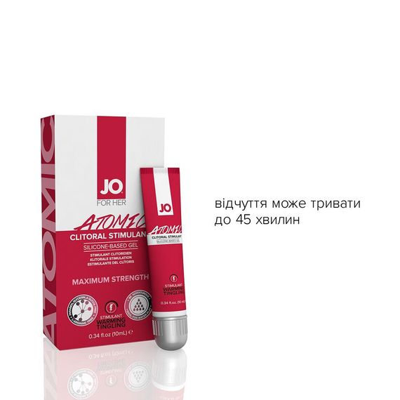Збудливий гель для клітора System JO ATOMIC WARMING (10 мл), розігрівальний | Зображення 2