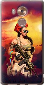 Чехол на Huawei Mate 8 Украинка с оружием "5316u-269-17620"