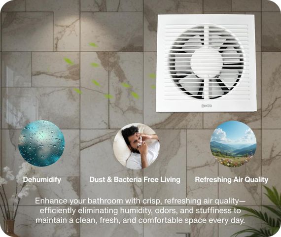 Вытяжной вентилятор 150 мм с таймером, встроенная тихая вытяжка для ванной, кухни, туалета для удаления влаги | Зображення 6