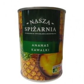 Ананас консервированный кольцами в сиропе Ananas plastry 565г ж/б