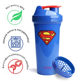 Шейкер спортивний SmartShake Lite 800ml DC Superman (Original)