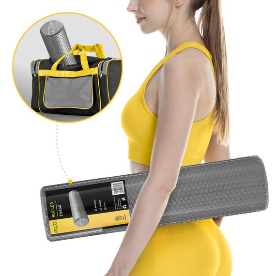 Масажний ролик 4FIZJO CARE+ EVA 60 x 15 см (валик, роллер) 4FJ0523 Grey (P-5907739314406) | Зображення 8