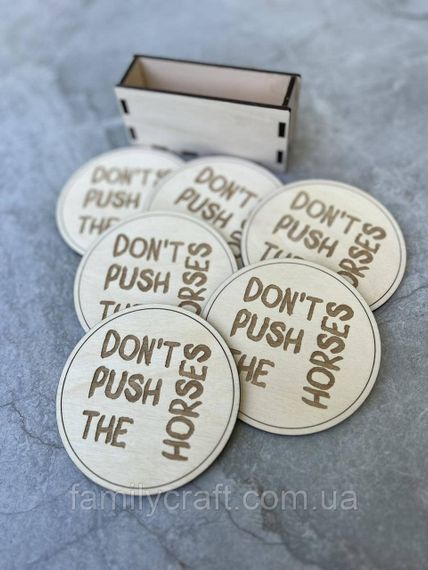 Набор деревянных подставка для чашки 6 штук набор Костер из фанеры | Зображення 4