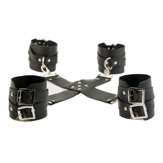 Бандаж для рук та ніг "модель Fet 10" Black, натуральна шкіра. | Зображення 3