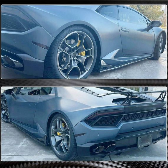 Накладки на пороги (Карбон) для Lamborghini Huracan 2014- рр | Зображення 4