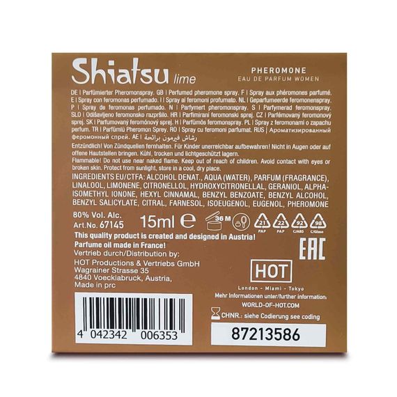 Духи з феромонами жіночі SHIATSU Pheromone Fragrance women lime 15 ml | Зображення 5