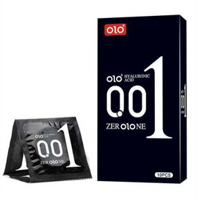 Презервативы ультратонкие гладкие OLO ZerolONE с анестетиком 10 шт Прозрачный