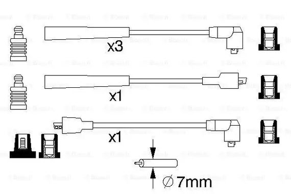 Комплект дротів запалювання MITSUBISHI GALANT, BOSCH (0986357122) | Зображення 4