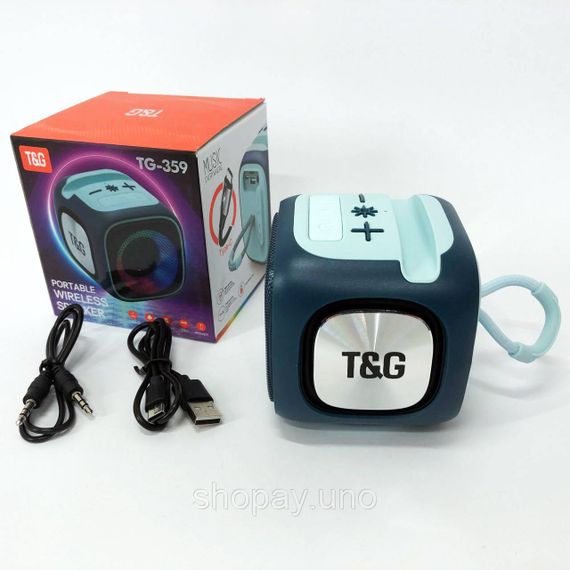 Светящееся блютуз колонка с хорошим звуком TG359, Портативная bluetooth колонка музыкальная ML-45 | Зображення 7