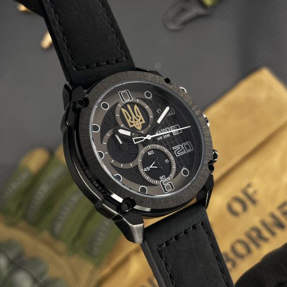 Чоловічий годинник Awarder 016 Тризуб золото All Black | Зображення 2