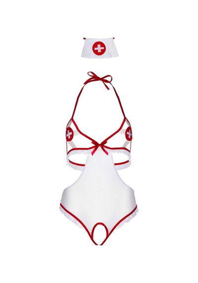 Костюм медсестри Leg Avenue Naughty Nurse, one size, боді та шапочка sexstyle | Зображення 2