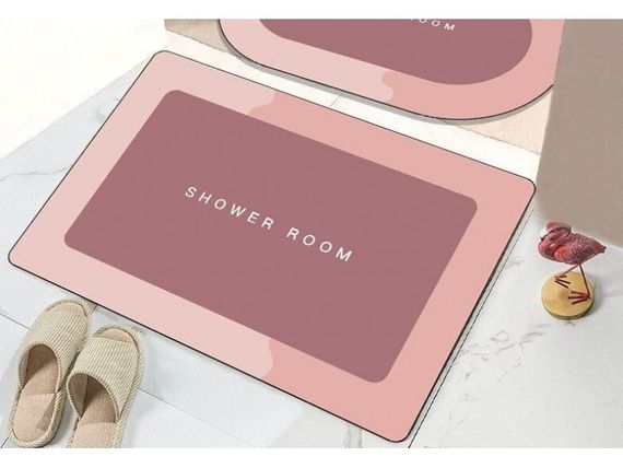 Прочный влагостойкий коврик для ванны Shower Room  40х60 см Серый, Синий, Розовый, Зеленый, коричневый | Зображення 1