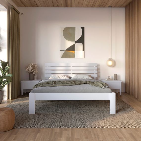 Полуторне дерев'яне ліжко Mebigrand Техас Сіро-блакитний (S2010R80B) 120х200 см (MBG-9693)