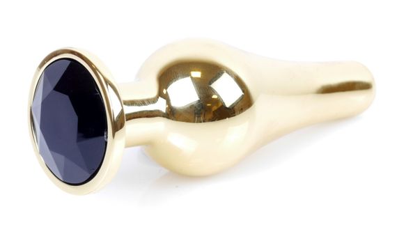 Анальний затор Boss Series - Jewellery Gold BUTT PLUG Black, BS6400065 Sex Aura | Зображення 2