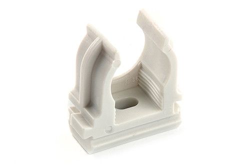 Кліпса для гофри під монтажний пістолет 20 мм біла (пач. 50шт.) APRO