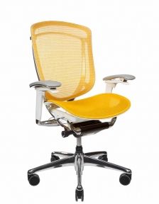 Кресло компьютерное Okamura CONTESSA II SECONDA YELLOW сеткабелый корпус