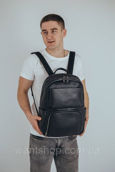 Чорний шкіряний чоловічий рюкзак Tiding Bag 9387 | Зображення 2
