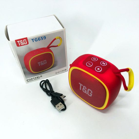 Портативна Bluetooth-колонка TG659 із ремінцем. UR-947 Колір: червоний | Зображення 5