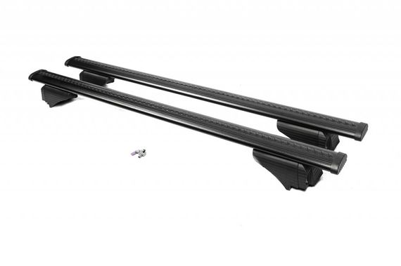 Перемычки на встроенные рейлинги под ключ Wizard V2 (2 шт) 115см, черные для Seat Ibiza 2010-2017 гг | Зображення 1