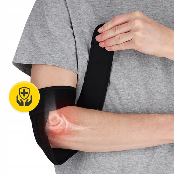 Фіксатор (бандаж) для ліктьового суглоба 4FIZJO MED 1 шт універсальний Black (P-5905973407380) | Зображення 6