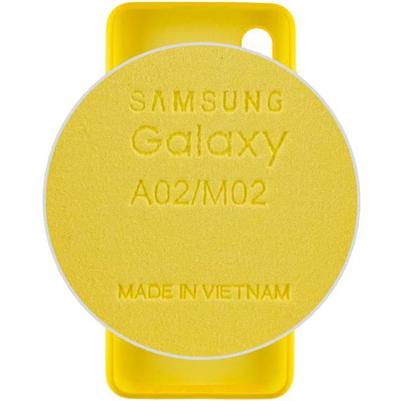Чохол Silicone Cover Full Protective (AA) для Samsung Galaxy A02 Жовтий / Yellow | Зображення 2