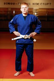 Кімоно для грепплінгу синє, TM "Kintayo", 160 зріст, щільність 450 гр/м.кв.