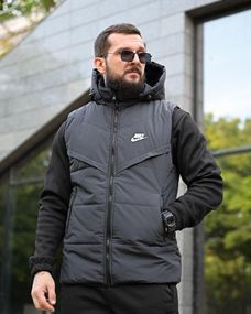Мужская жилетка Nk  grey  4   ПП8014