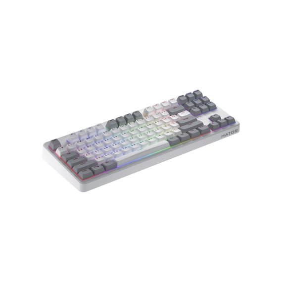 Клавіатура Hator Rockfall 3 Mecha TKL QMK/VIA Orange Wireless White (HTK851UA) | Зображення 3