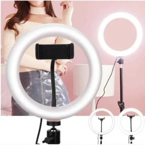 Кільцева LED лампа YQ-320B (30см) з утримувачем телефону для бьюті селфі зйомки Ring Light