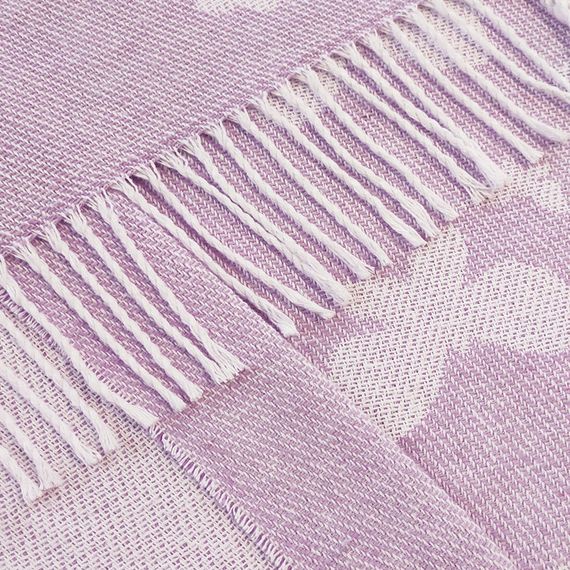Плед бавовняний Метелик ліловий Love You 140 x 200 см | Зображення 2