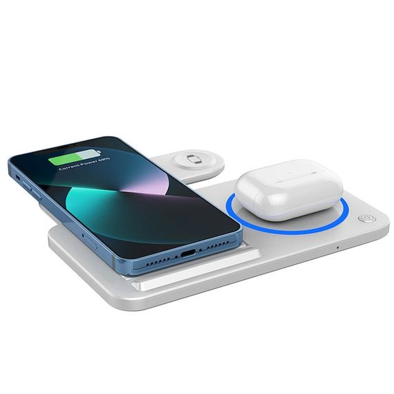 БЗУ WIWU Wi-W020 3 in 1 wireless charger White | Зображення 6