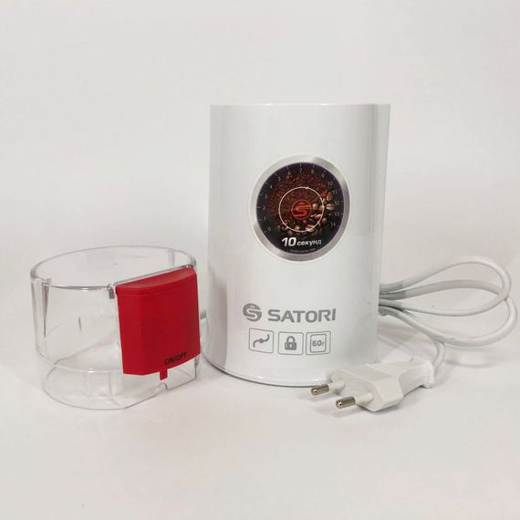 Электрическая кофемолка SATORI SG-1802-RD, электрическая кофемолка для турки роторная. Цвет: белый | Зображення 7